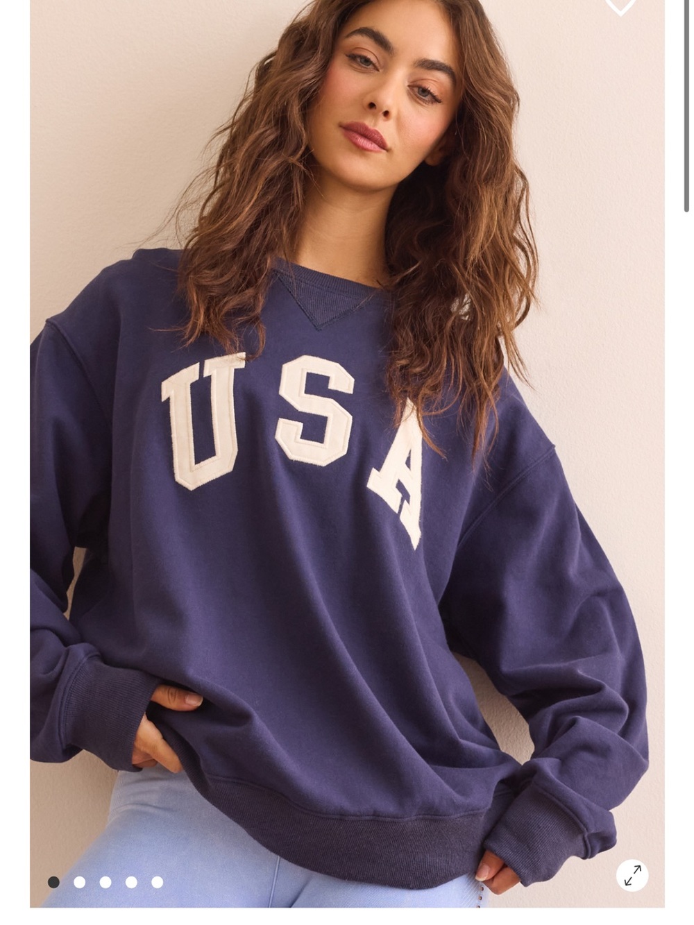 Altar’d State USA Blue Pullover Sweatshirt - Classic Crewneck NWT